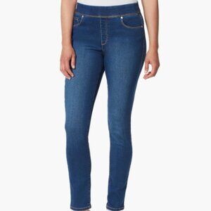 Gloria Vanderbilt Women Pull On High Rise Jeans Medium Wash Size 12 Stretch NWOT